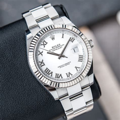 rolex datejust roman white dial|rolex datejust 41 reference 126300.